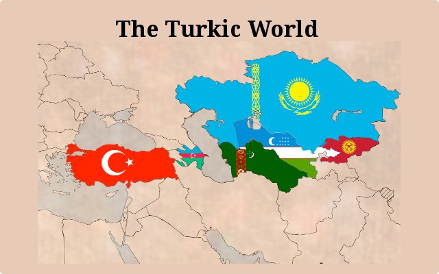A map featuring Turkic nations.